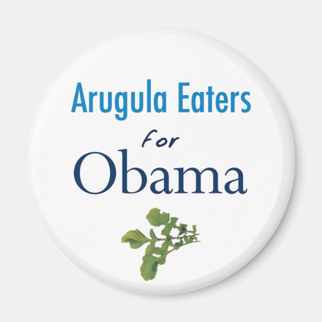 Arugula Eaters for Obama Magnet (Framsidan)