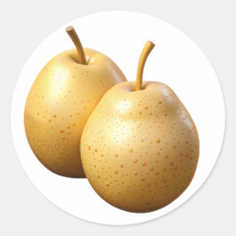 Arugula Plastic 3D - Glossy Round Label Runt Klistermärke