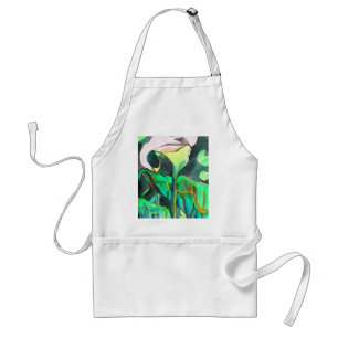 Arum Lily vattenfärgsoriginalkonstmålning Förkläde