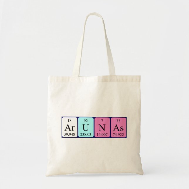 Arunas Perioas bord namn tote bag Tygkasse (Framsidan)