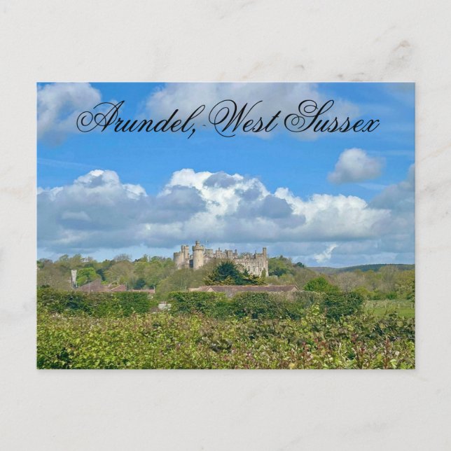 Arundel Castle in Spring Time, Väster Sussex Vykort (Framsida)