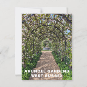 Arundel Gardens under våren, Väster Sussex Photo Vykort