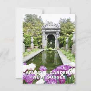 Arundel Gardens under våren, Väster Sussex Vykort