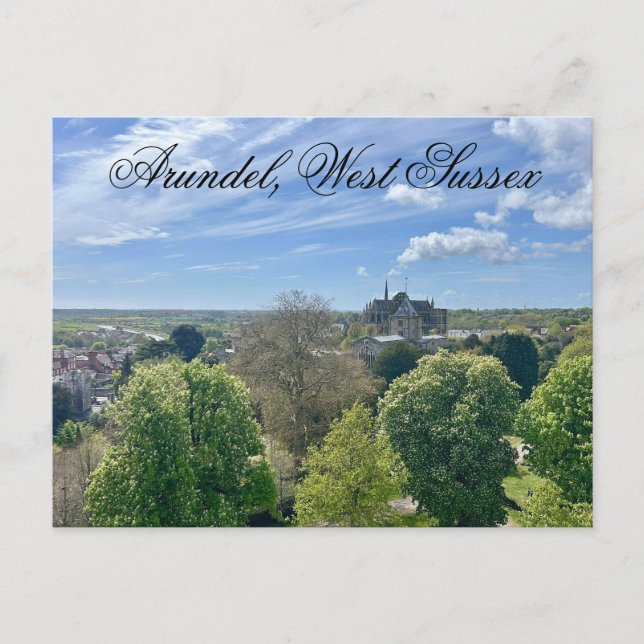 Arundel in Spring Time, Väster Sussex Vykort (Framsida)
