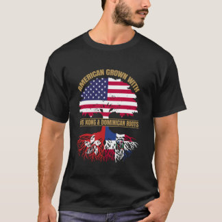 Arv Amerikanskt Odlade med Hong Kong Dominikanska T Shirt