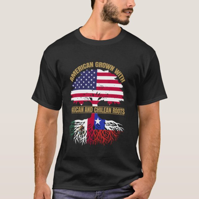 Arv Amerikanskt Odlade med Mexikanska Chilenska Rö T Shirt (Framsida)
