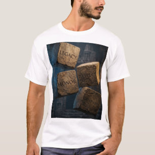 ARV ÄRA RESPEKT STORHET - Antik Stenkub T Shirt