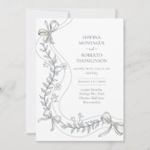 Arv Floral Band Handritad Elegant Bröllop