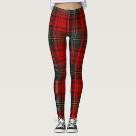 Arv Holiday Röd Skotsk Tartan Jul Leggings