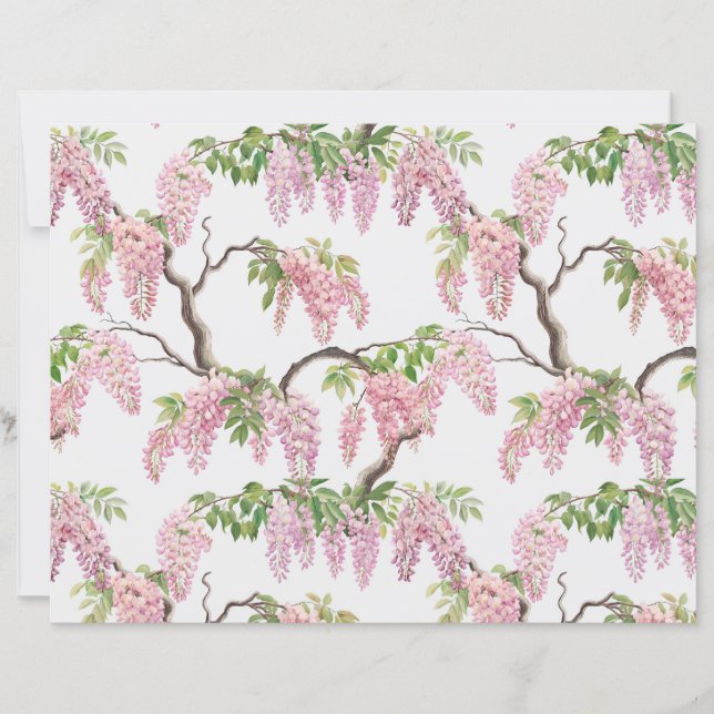 Arv vintage Wisteria tapet chintz sommar  (Framsida)