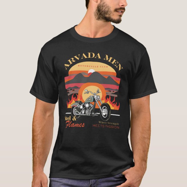 Arvada Manar Steel & Flames V 1.2 T Shirt (Framsida)