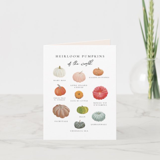 Ärvda Pumpkar Höst Kort (Framsida)