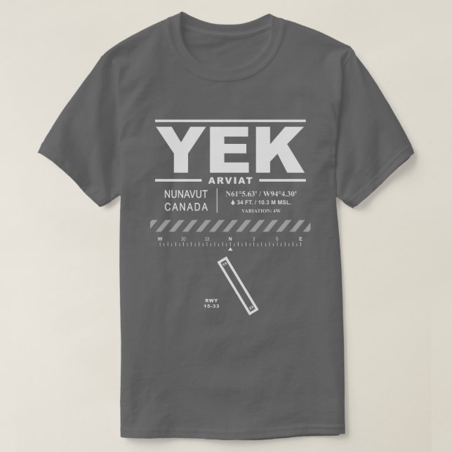 Arviat Airport YEK T-Shirt (Design framsida)