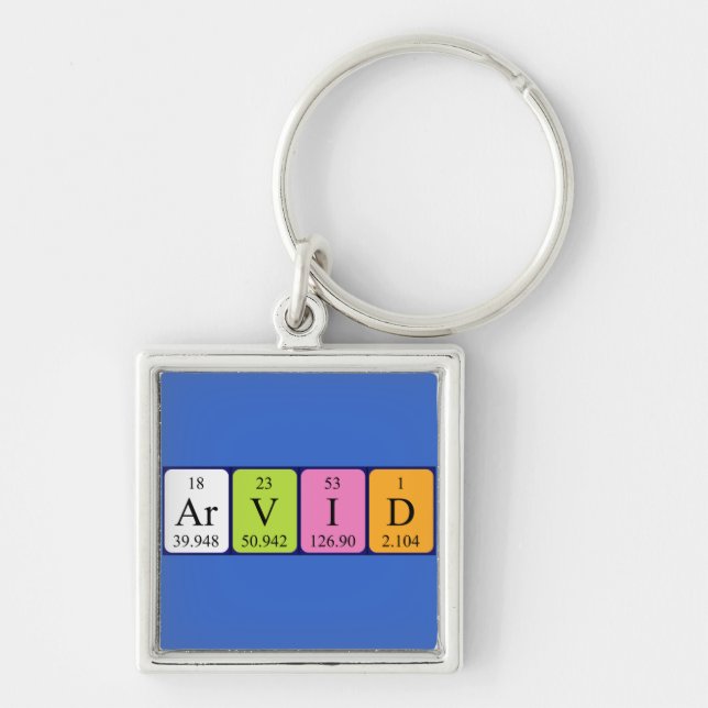Arvid Periodisk nyckelring bord namn (Framsidan)