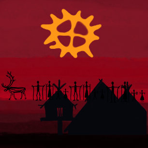 Arvidsjaur mugg med samiskt mönster