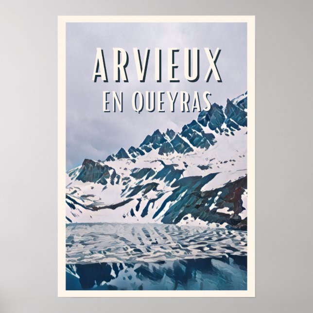 Arvieux en Queyras Station de ski Poster (Framsidan)