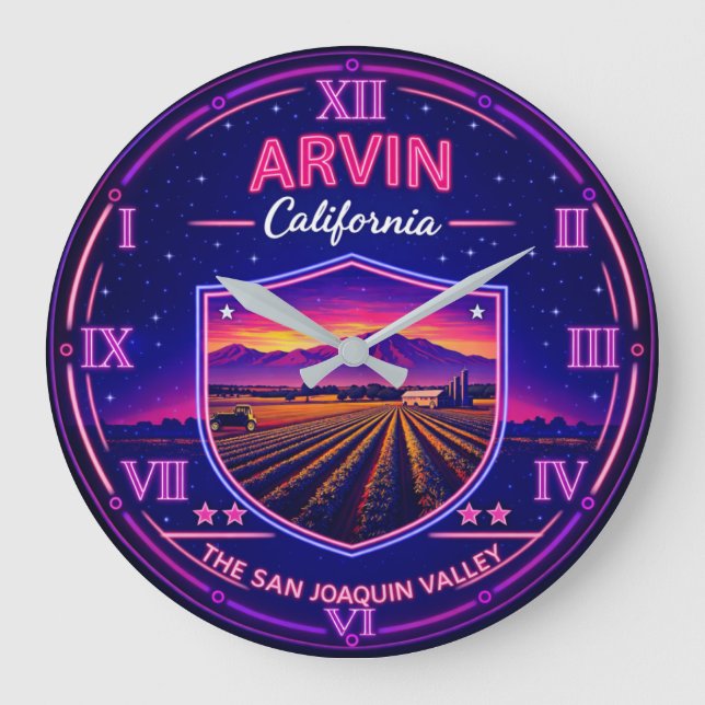 Arvin California Neon Valley  Stor Klocka (Framsida)