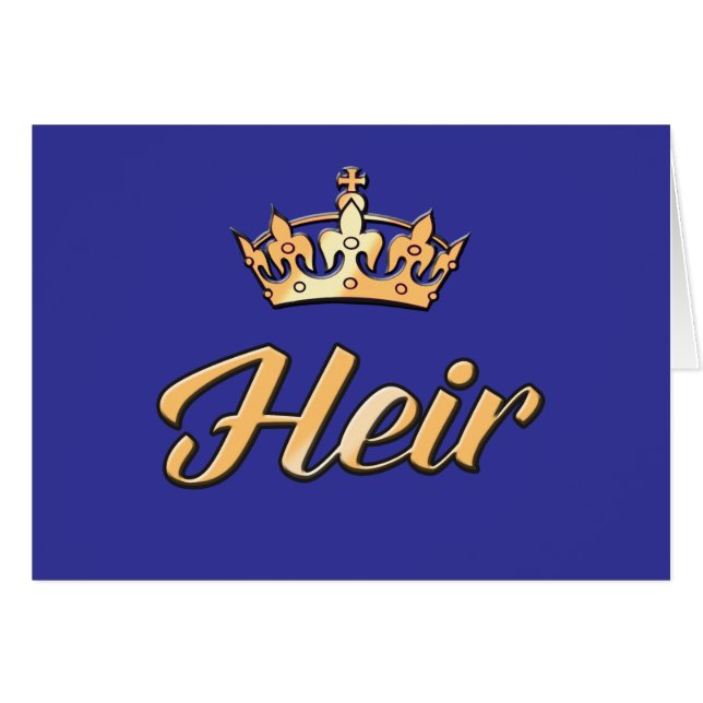 ARVINGEN som går med RESERVDELEN Hälsningskort (Framsidan Horizontal)