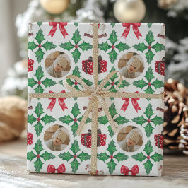 Arvslinjen Holly Patchwork Foto Jul Högtid Presentpapper