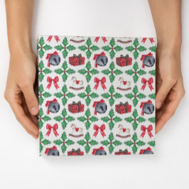 Arvslinjet Julgrönt Lappat Julfirande Presentpapper