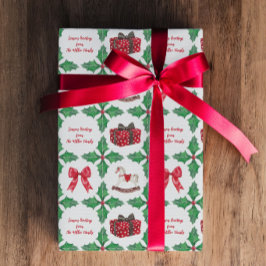 Arvslinjetjärn Patchwork Jul Anpassad Julfirande Presentpapper