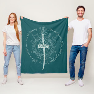 ARWEN™ Alvsvärd Citat Fleecefilt