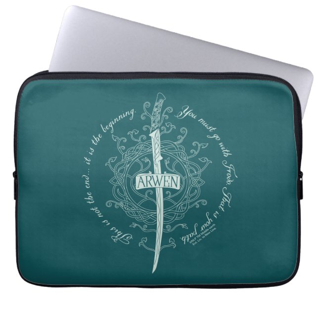 ARWEN™ Alvsvärd Citat Laptop Fodral (Framsidan)