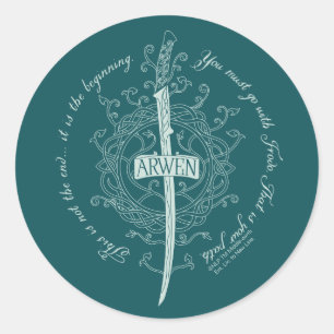 ARWEN™ Alvsvärd Citat Runt Klistermärke