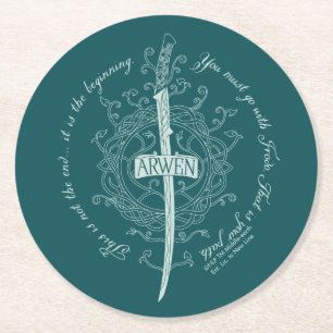 ARWEN™ Alvsvärd Citat Underlägg Papper Rund