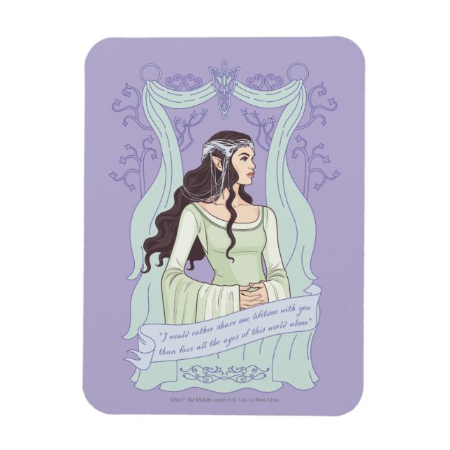 ARWEN™ "Dela en livstid med dig" Grafik Magnet (Vertikal)