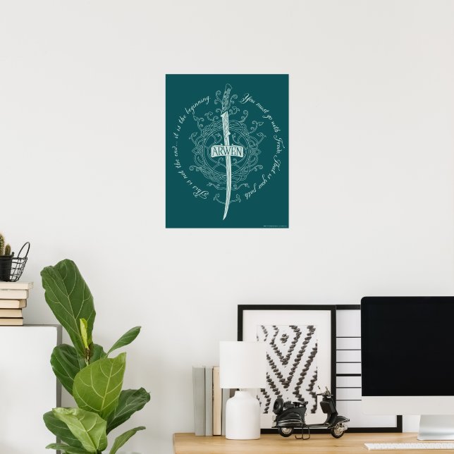 ARWEN™ Elvsvärdcitat Poster (Hemmakontoret)