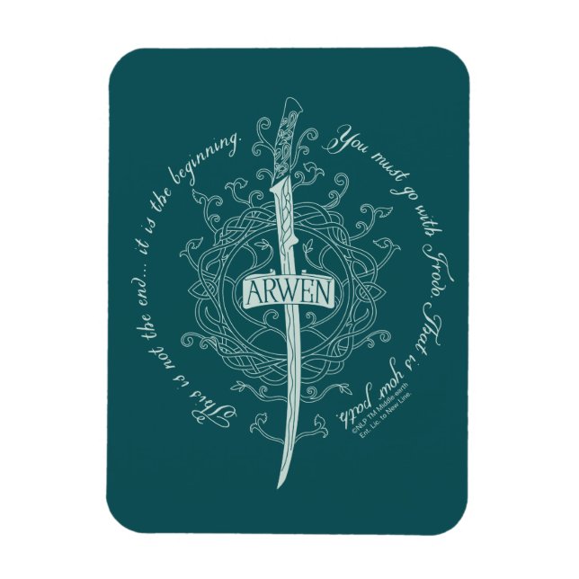 ARWEN™ Elvsvärdscitat Magnet (Vertikal)