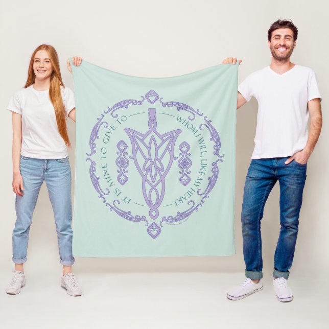 ARWEN™ Evenstar Citat Grafik Fleecefilt (På plats)