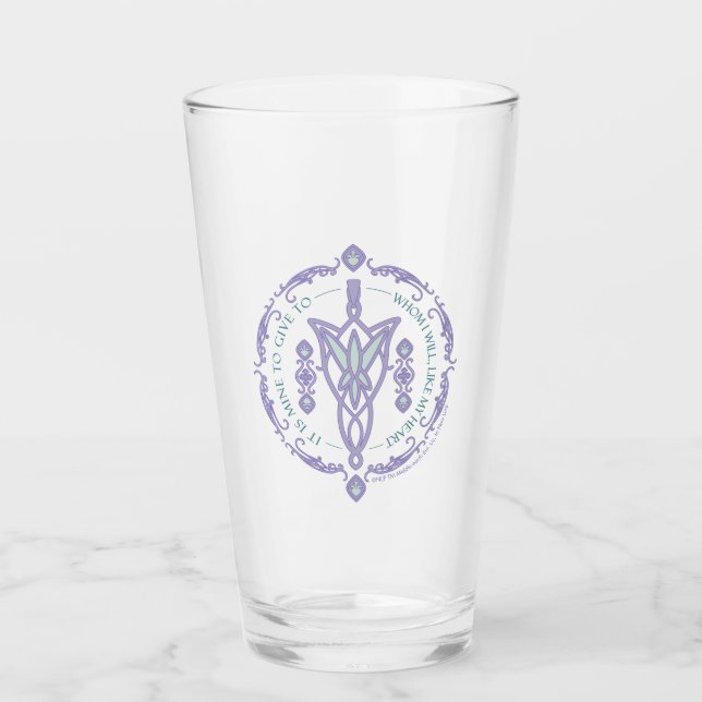 ARWEN™ Evenstar Citat Grafik Glaskopp (Framsida)