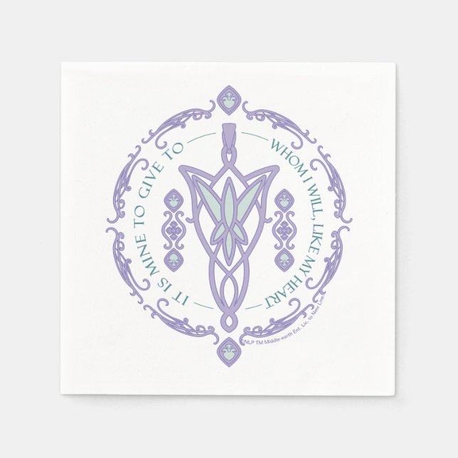 ARWEN™ Evenstar Citat Grafik Pappersservett (Framsidan)