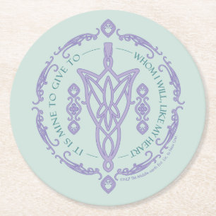 ARWEN™ Evenstar Citat Grafik Underlägg Papper Rund