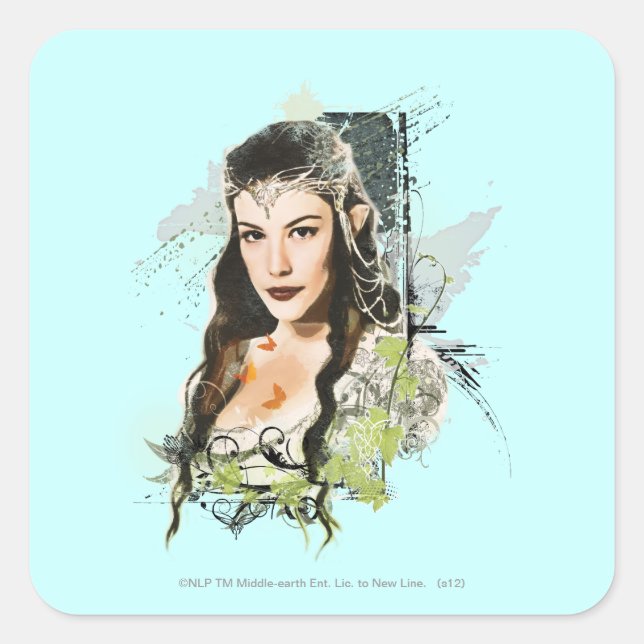 ARWEN™ Vector Collage Fyrkantigt Klistermärke (Framsida)
