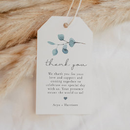 ARYA Rustic Eucalyptus Greenery Tack Presentetikett