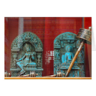 Arya Tara och Lord Buddha, Bodha, Nepal Hälsningskort
