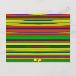 ARYAN ~ 3D-designmönster ~ Julfärger~ Vykort
