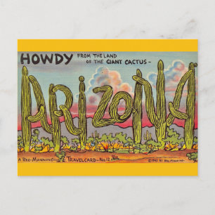 Arzona Cactus Hälsning vykort