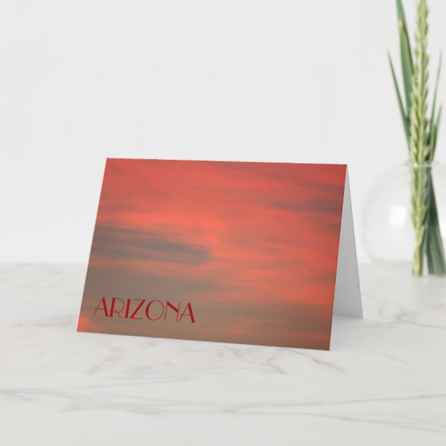 ARZONA Red Himlar Note Card Kort (Framsida)