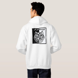 As A Wolf Geometric Art T-Shirt – Black and White  Hoodie