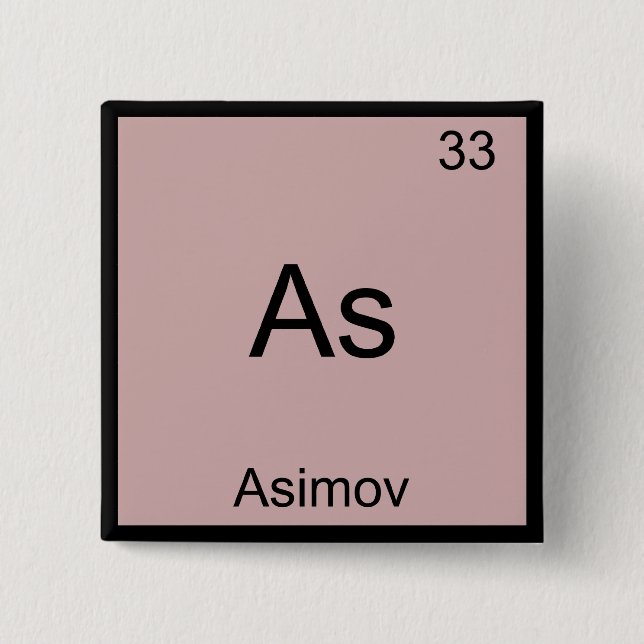 As - Asimov Funny Chemistry Inslag Symbol Tee Knapp (Framsida)