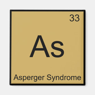 As - Aspergers syndrom Rollig kemi element t-shirt Magnet