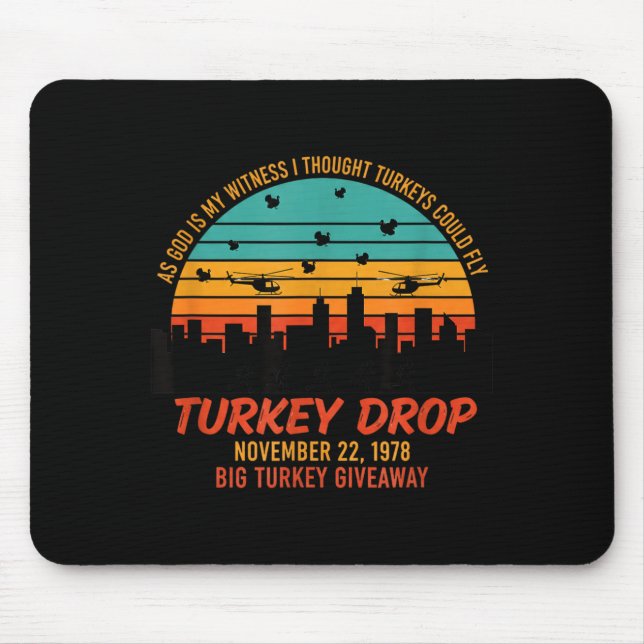 As God Is My Witness Turkey Drop - Retro Thanksgiv Musmatta (Framsidan)
