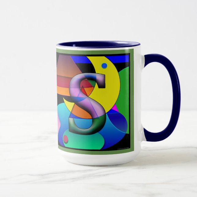 AS-Monogram, initierad kaffekaffe Mugg (Höger)