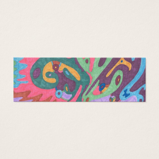 "As One" Abstrakt Art Bookmark Litet Visitkort (Framsidan)