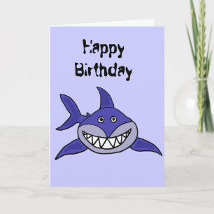 AS- Tecknad för Superskoj Grinning Shark Kort