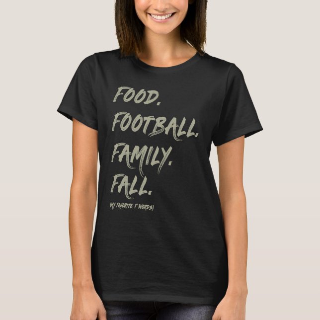AS tees Food Family Football Fall T Shirt (Framsida)